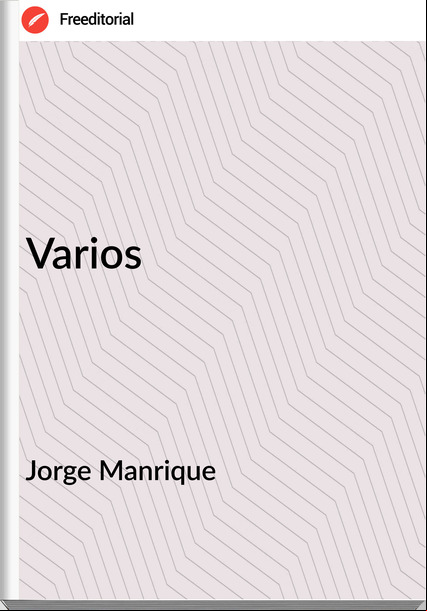 Jorge Manrique Varios